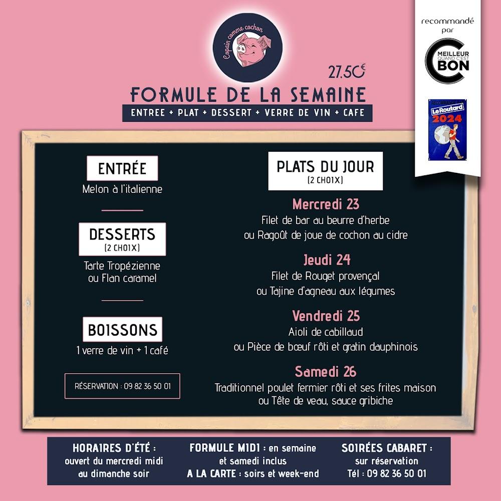 Copains comme cochon - Menu Image 1